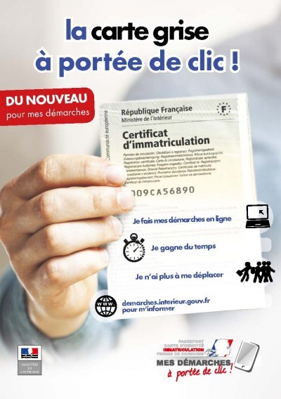 Certificat d'immatriculation (ex carte grise)