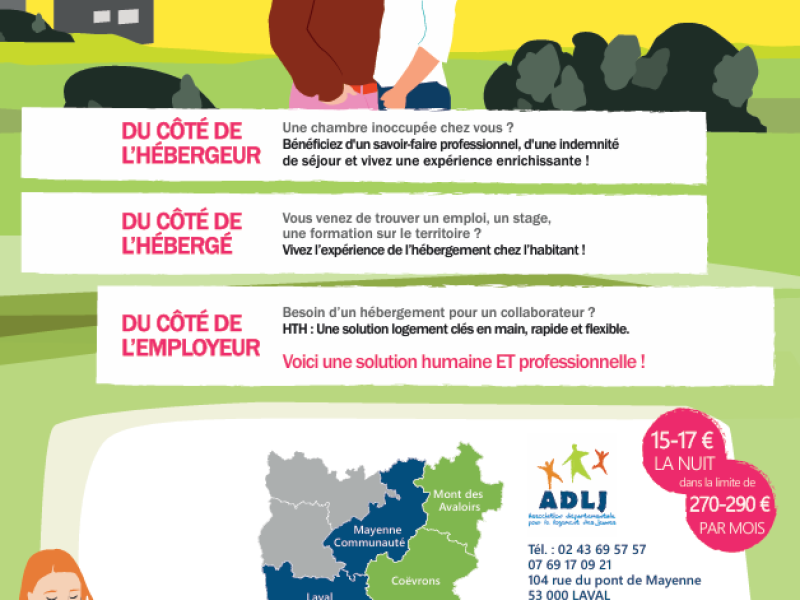  Hébergement temporaire chez l'habitant pour les 15-30 ans